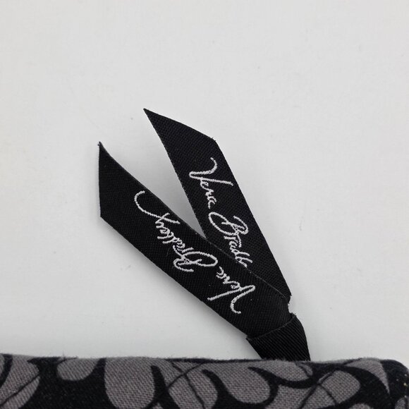 Vera Bradley Wallet Womens Black Gray Yellow Quilted Trifold Snap Zip Coin ID - Picture 2 of 8